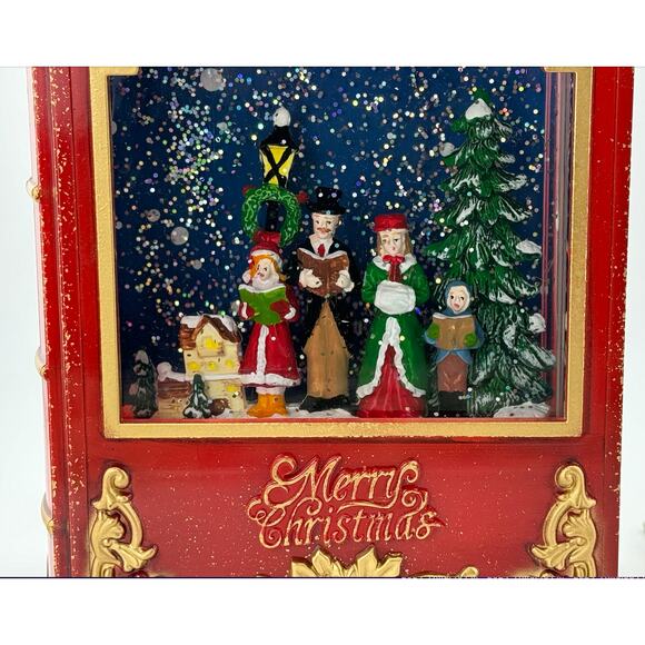 Christmas Snow Globe Red Book Glittering Lantern Swirling Christmas Decor 269.99 - Picture 5 of 15